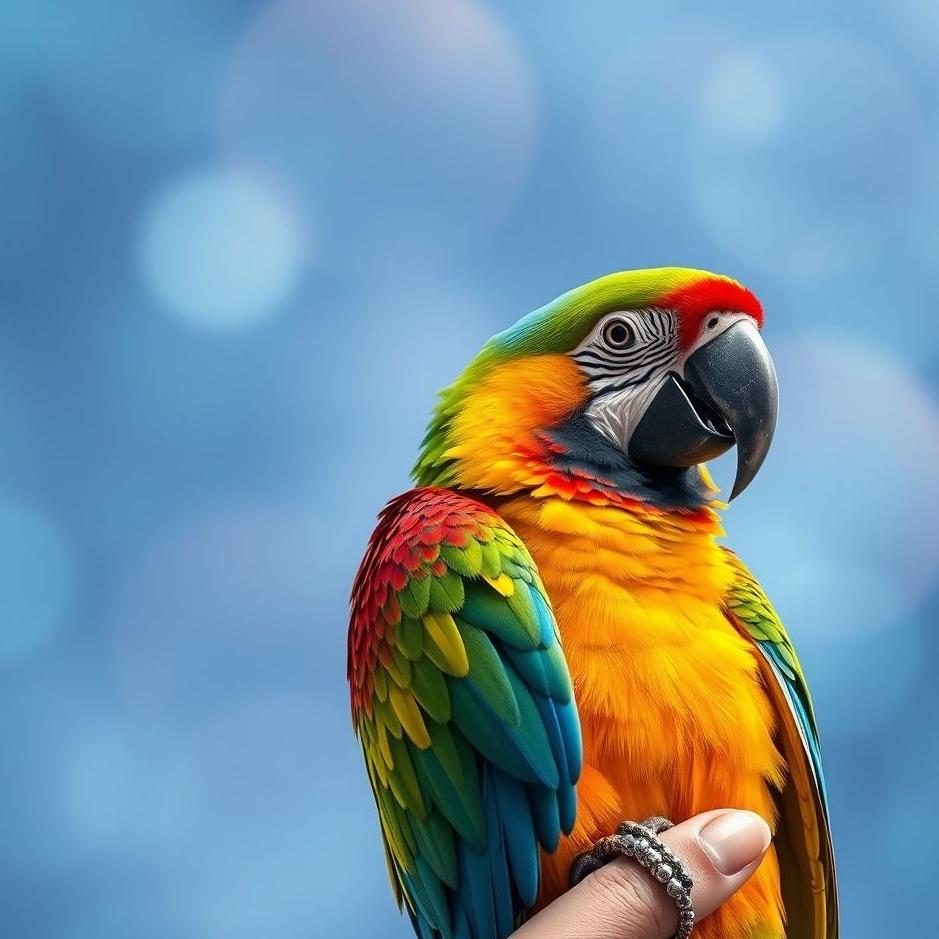 Dream : Holding a colorful parrot in your dream