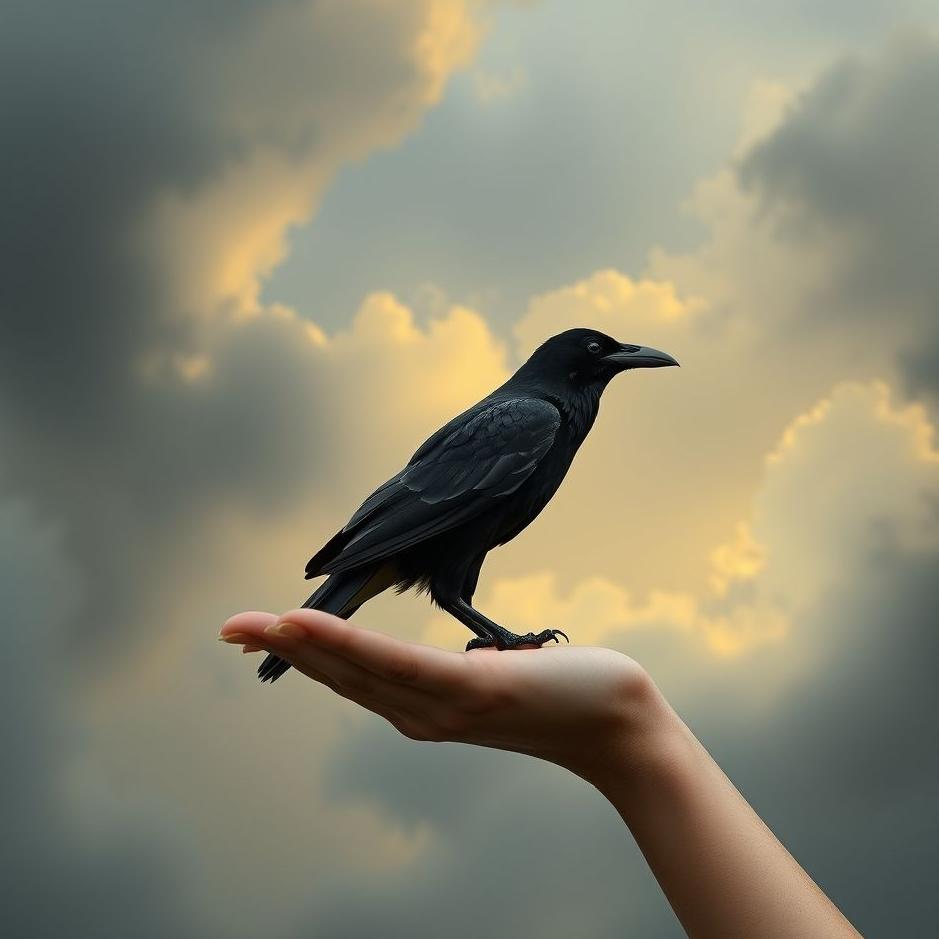 Dream : Holding a crow in your hand in a dream