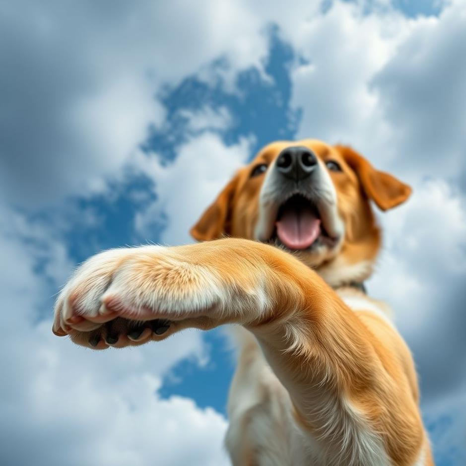 Dream : Holding a dog's paw in a dream