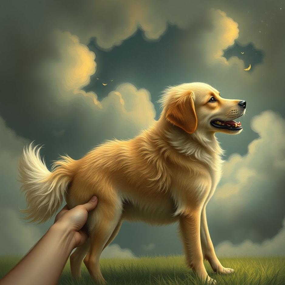 Dream : Holding a dog's tail in a dream