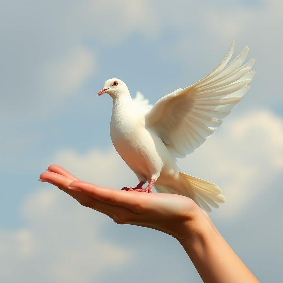 Dream : Holding a dove in your hand in a dream