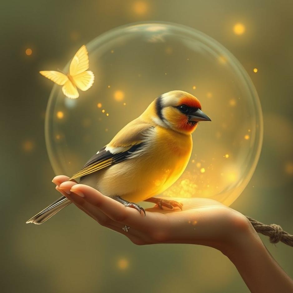 Dream : Holding a goldfinch in a dream