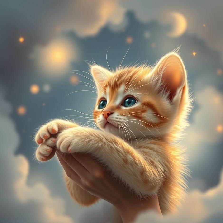 Dream : Holding a kitten in a dream