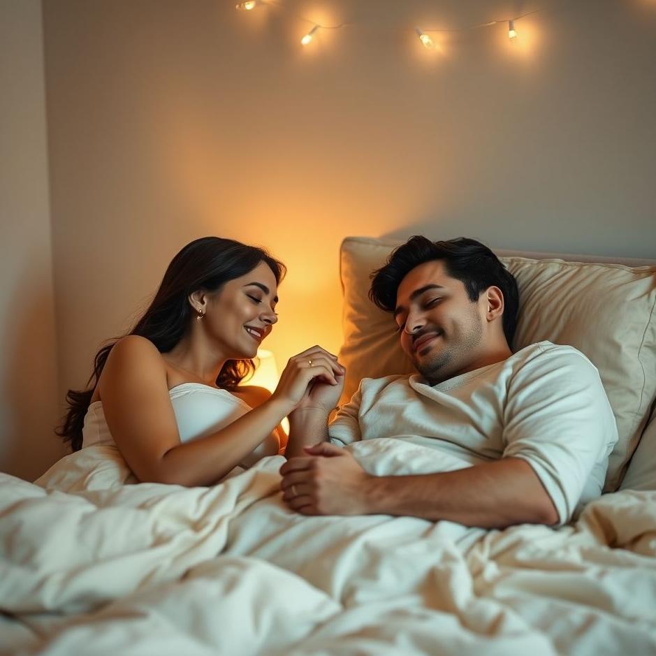 Dream : Holding a man's hand and going to sleep 