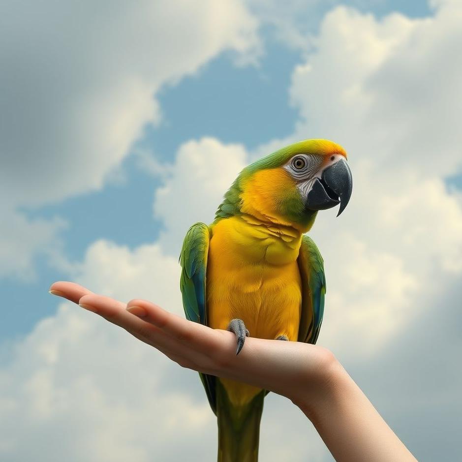Dream : Holding a parrot in your hand in a dream