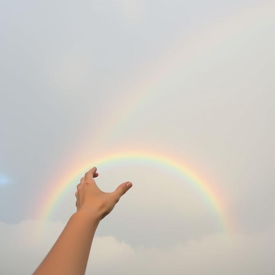 Dream : Holding a rainbow in a dream
