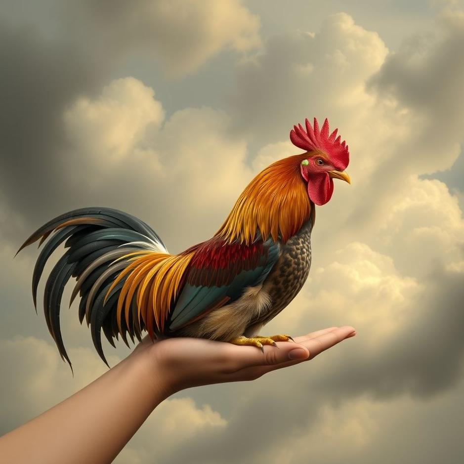 Dream : Holding a rooster in your hand in your dream