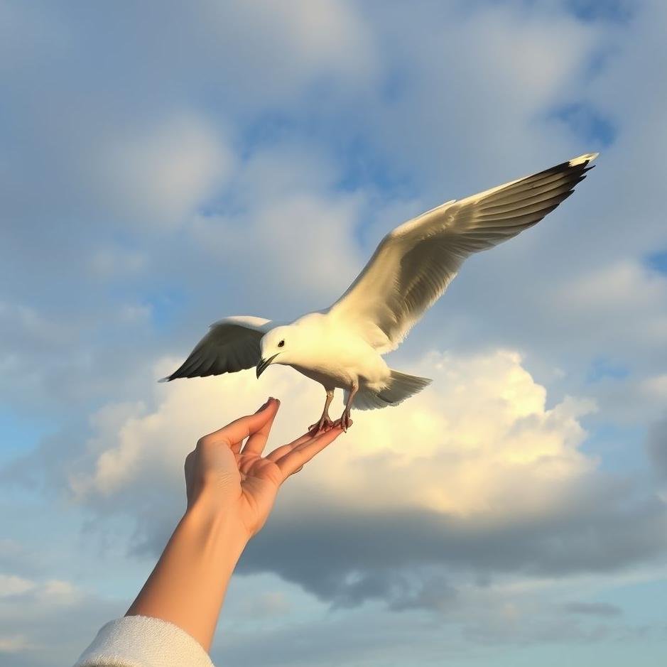 Dream : Holding a seagull in a dream