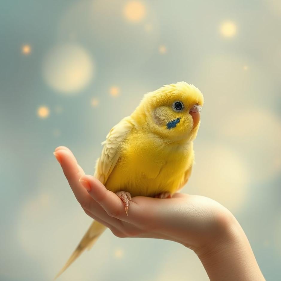 Dream : Holding a small budgie in a dream