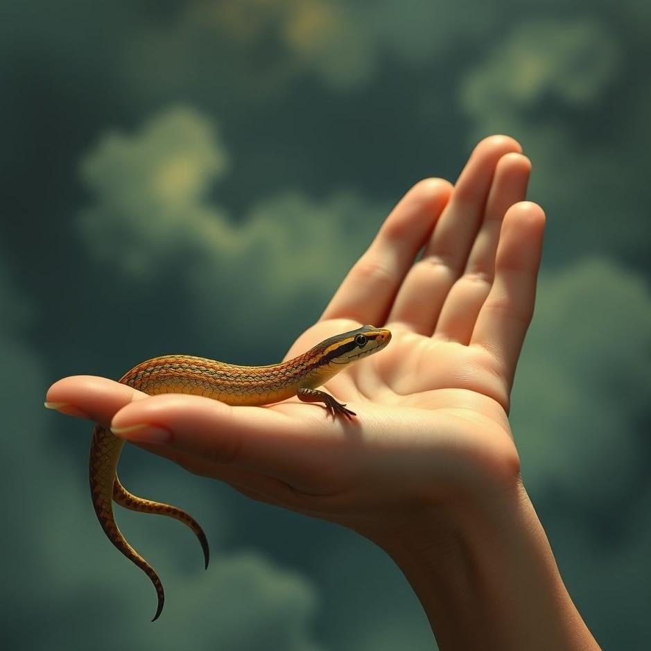 Dream : Holding a small snake in a dream