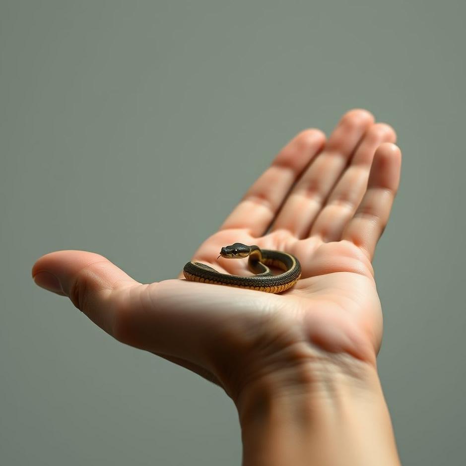 Dream : Holding a small snake in your hand in your dream