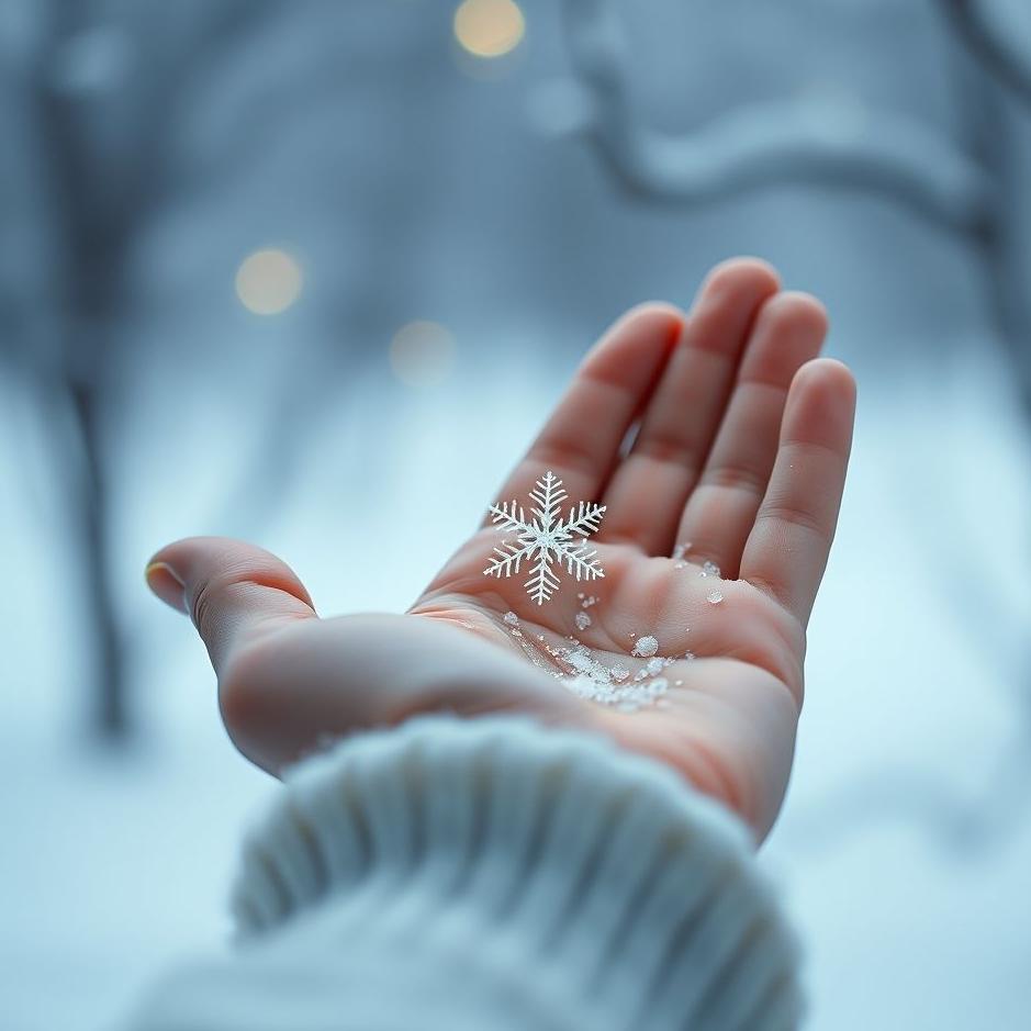 Dream : Holding a snowflake in your hand in a dream