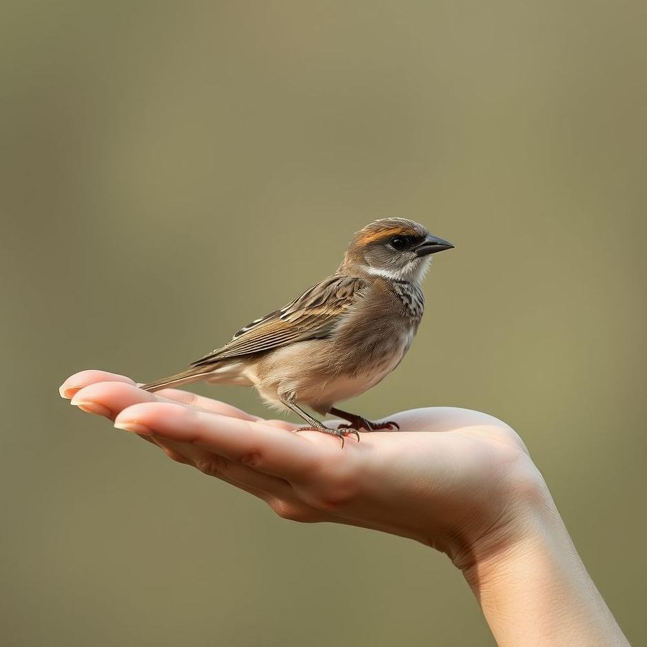 Dream : Holding a sparrow in your hand in your dream