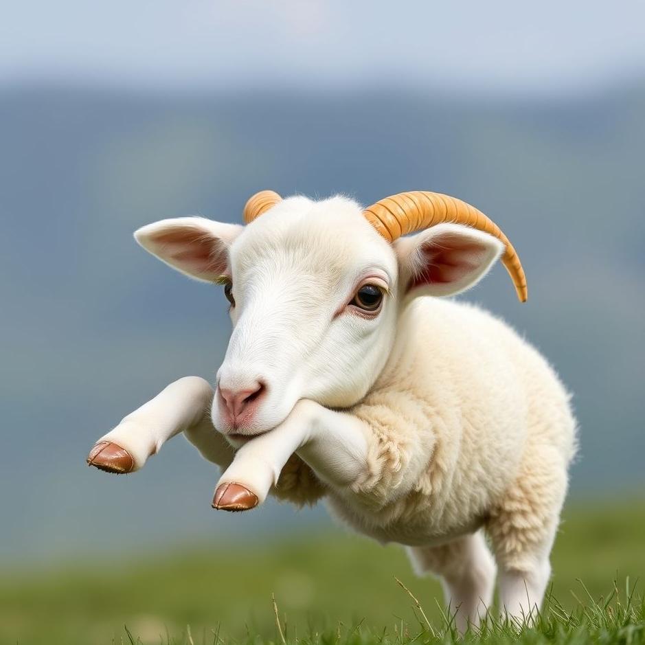 Dream : Holding a white sheep 