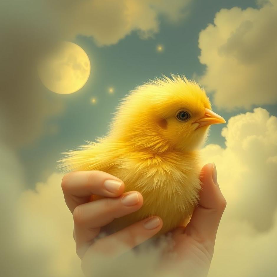 Dream : Holding a yellow chick in a dream