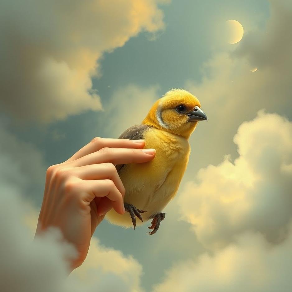 Dream : Holding and petting a bird in a dream