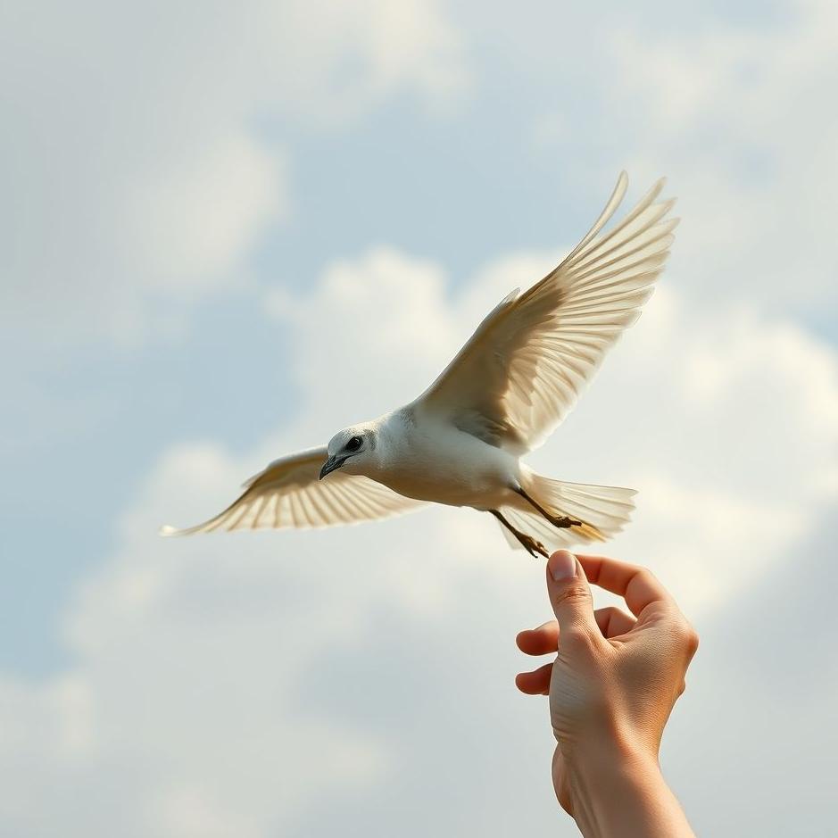 Dream : Holding on to a bird and flying in a dream