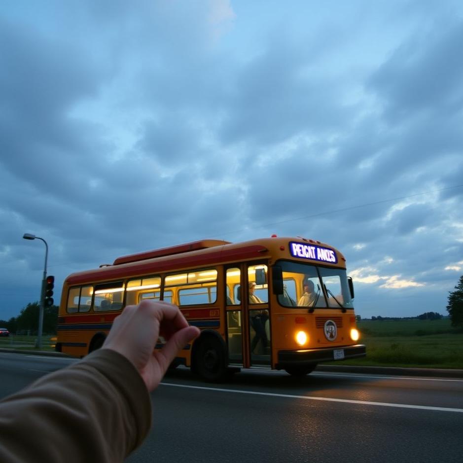 Dream : Holding on to a bus in a dream