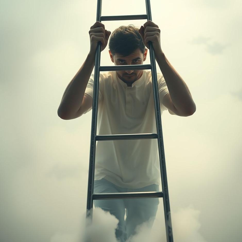 Dream : Holding on to a ladder in a dream
