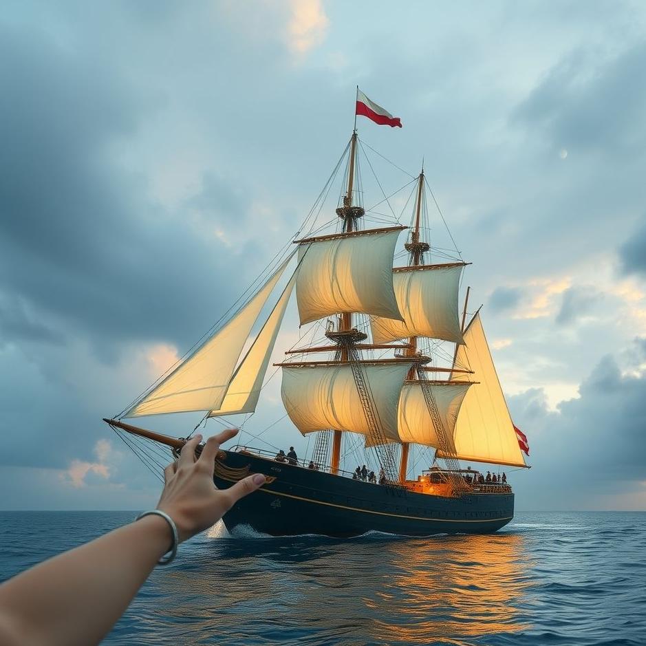 Dream : Holding on to a ship in a dream