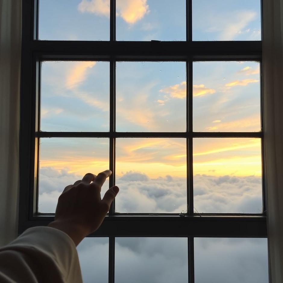 Dream : Holding on to a window in a dream