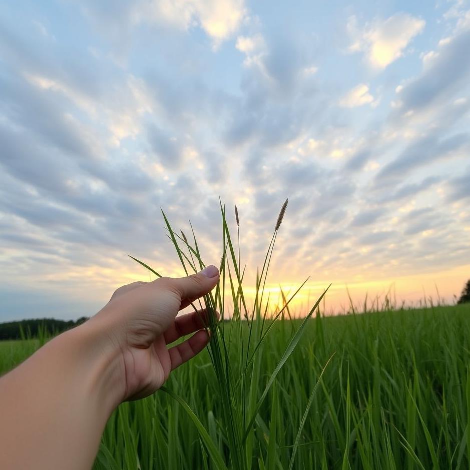 Dream : Holding on to grass in a dream