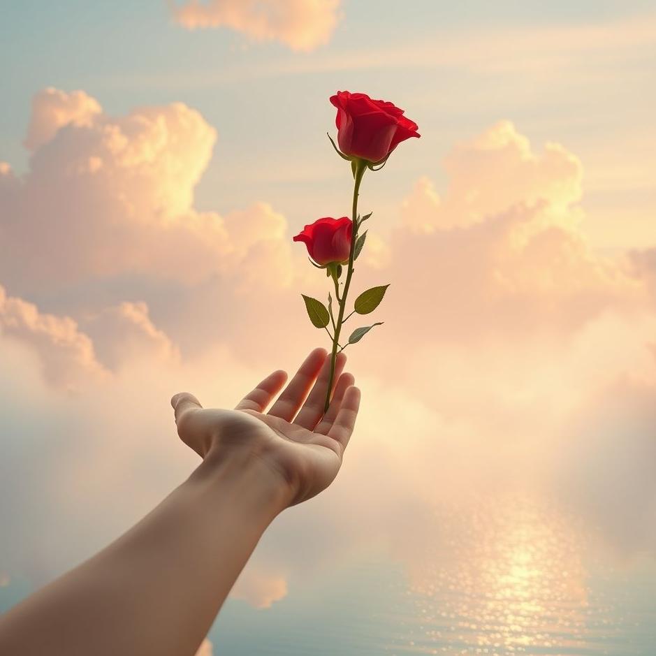 Dream : Holding out a rose in a dream