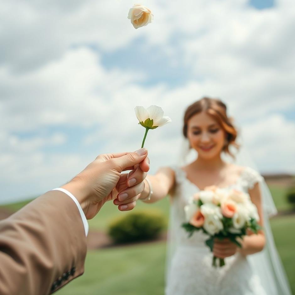 Dream : Holding the flower thrown by the bride in a dream