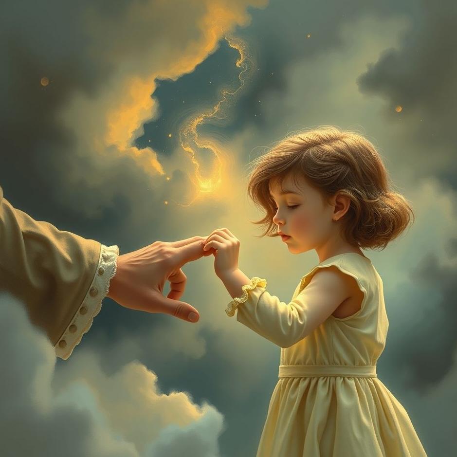 Dream : Holding the hand of a young girl in a dream