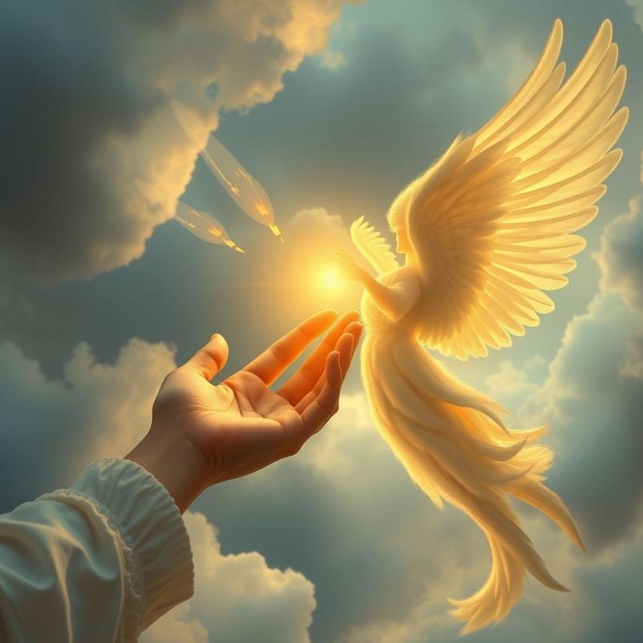 Dream : Holding the hand of an angel in a dream