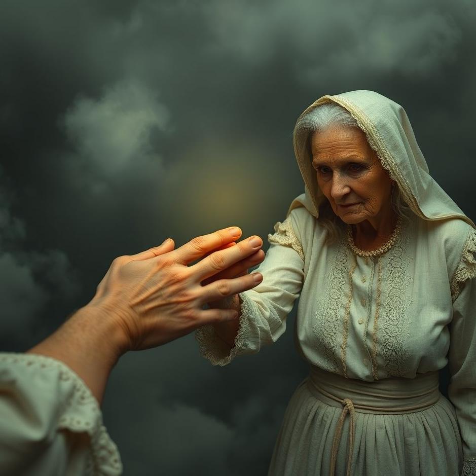 Dream : Holding the hand of an old wife in a dream