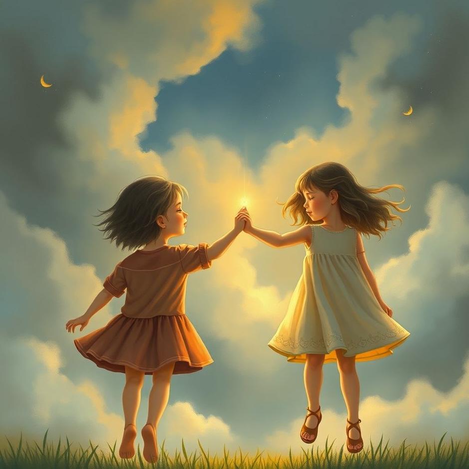 Dream : Holding the hands of two children in a dream