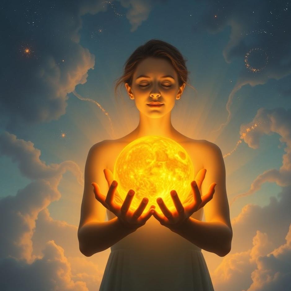 Dream : Holding the sun in a dream