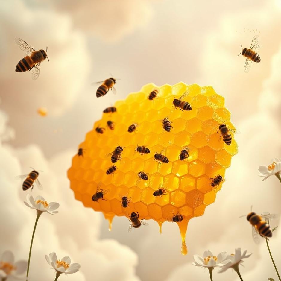 Dream : Honeycomb and bees in a dream