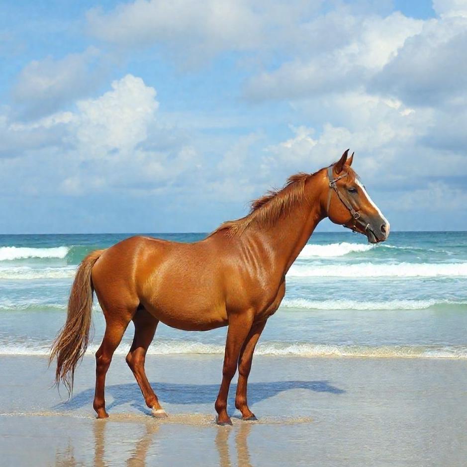 Dream : Horse on the beach in a dream