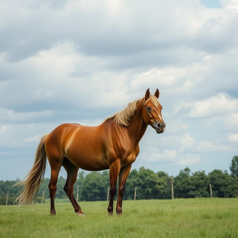 Dream : Horse on the field in a dream