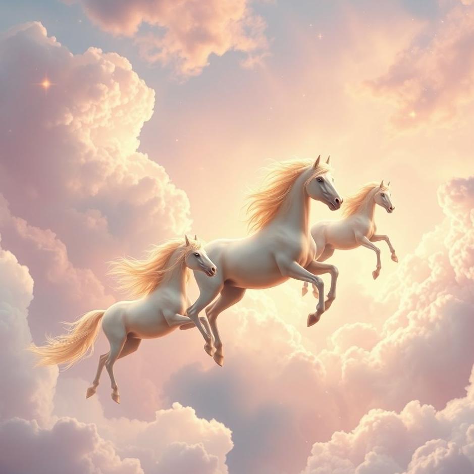 Dream : Horses in the sky in a dream