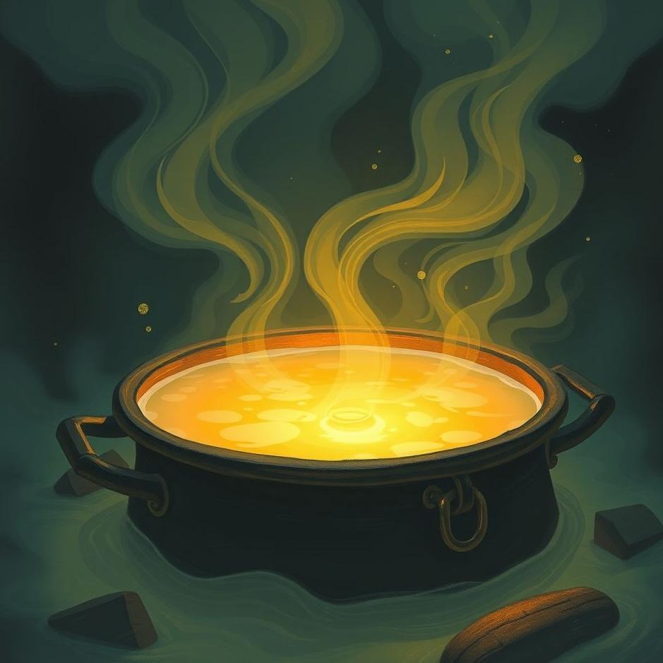 Dream : Hot water in a cauldron in a dream