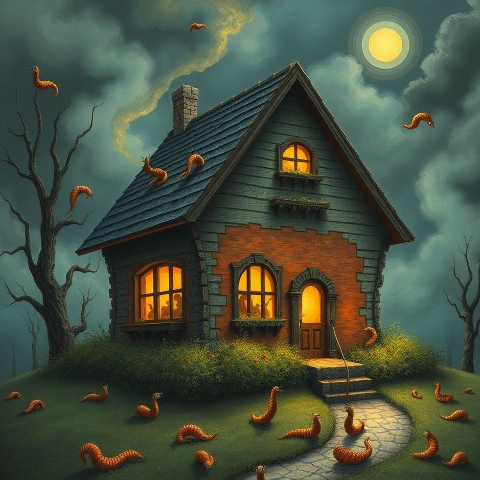 Dream : House full of worms in a dream