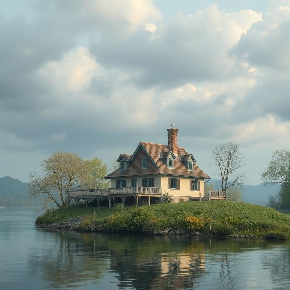 Dream : House on a river in a dream