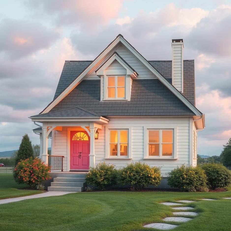Dream : House with a pink door in a dream