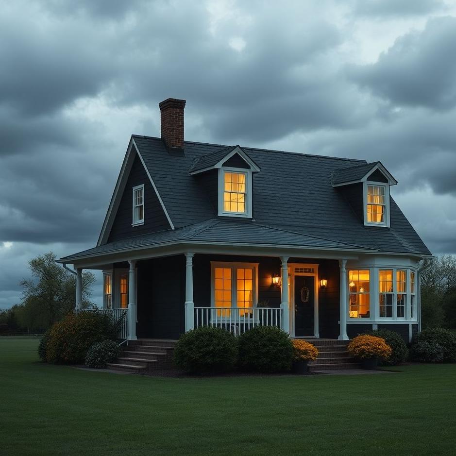 Dream : House with black walls in a dream