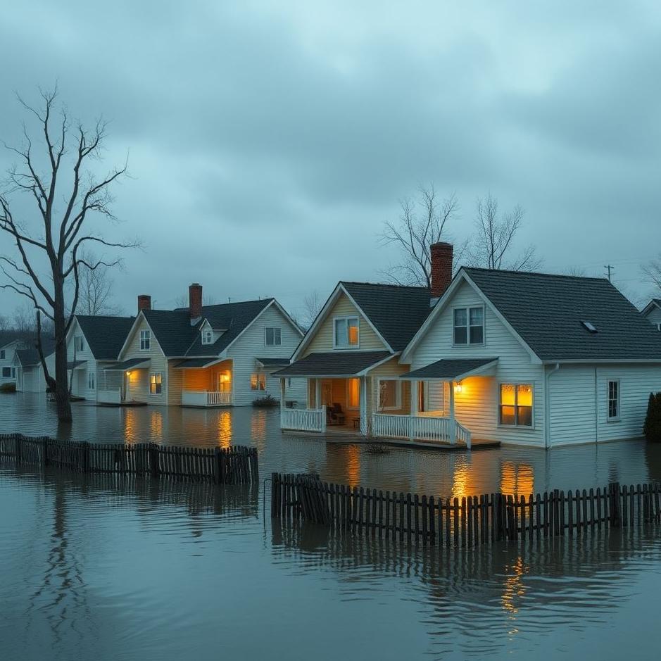 Dream : Houses flooded in a dream