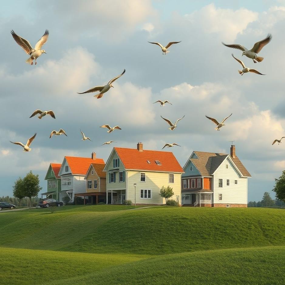 Dream : Houses flying in a dream