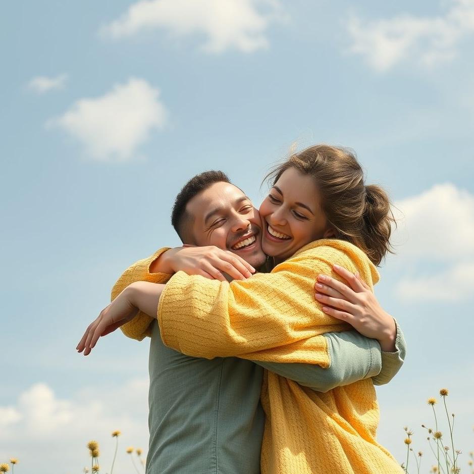 Dream : Hug from happiness in a dream