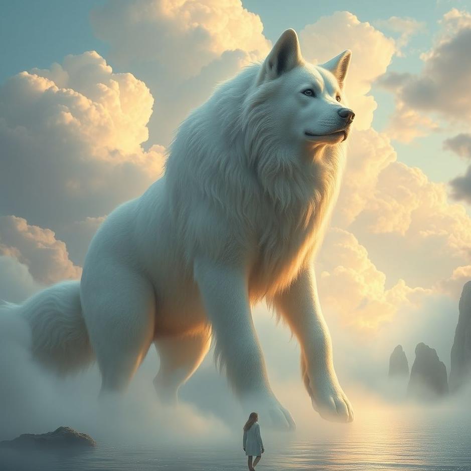 Dream : Huge big dog in a dream