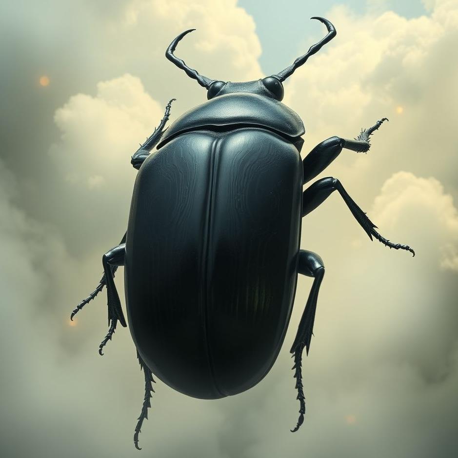 Dream : Huge black beetle in a dream