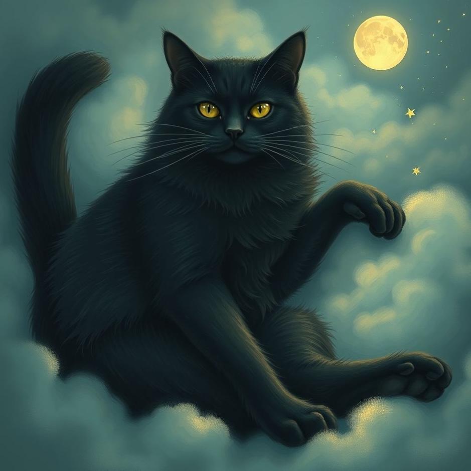 Dream : Huge black cat in a dream