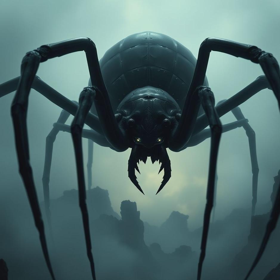 Dream : Huge black spider in a dream