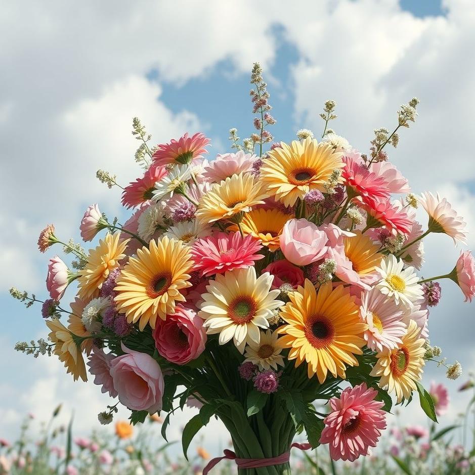 Dream : Huge bouquet of flowers in a dream